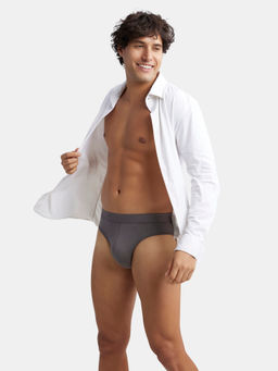 Jockey - IC24 Men Tencel Micro Modal Cotton Elastane Stretch Solid Brief - Gun Metal