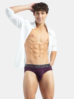 Jockey - IC29 Men Tactel Microfiber Elastane Brief - Potent Purple Printed