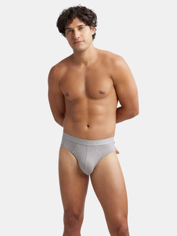 Jockey - IC24 Men Tencel Micro Modal Cotton Elastane Stretch Solid Brief-Bright Lt Grey