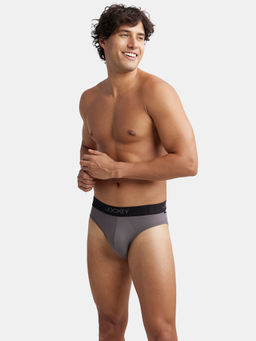 Jockey - IC31 Men Supima Cotton Elastane Stretch Solid Brief - Gunmetal