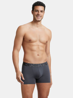 Jockey - IC28 Men Tactel Microfiber Elastane Stretch Solid Trunk - Ebony