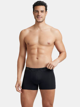 Jockey - IC28 Men Tactel Microfiber Elastane Stretch Solid Trunk - Black