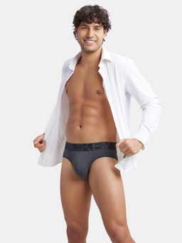 Jockey - IC27 Men Tactel Microfiber Elastane Stretch Solid Brief - Ebony