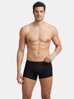 Jockey - IC25 Men Tencel Micro Modal Cotton Elastane Solid Trunk - Black