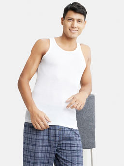 Jockey - IC13 Men Tencel Micro Modal Cotton Rib Sleeveless Vest - White