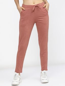 TOKYO TALKIES - Women's Pink Slim Fit Track Pant