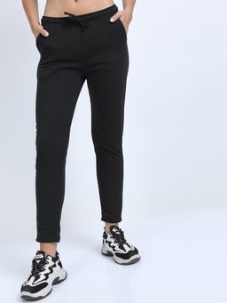 TOKYO TALKIES - Women's Black Casual Track Pant