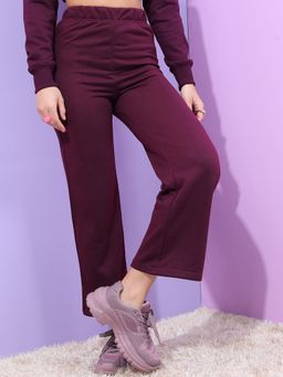 TOKYO TALKIES - Women's Purple Mid Rise Track Pant