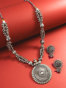 Aadita - Silver Oxidised Jewellery (Set of 2)