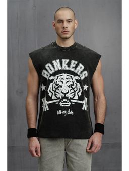 Bonkers Corner - Black Wild Barbell Vest Tank
