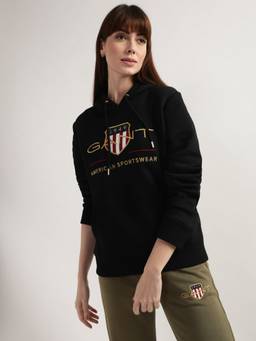 GANT - Women Black Regular Sweatshirt