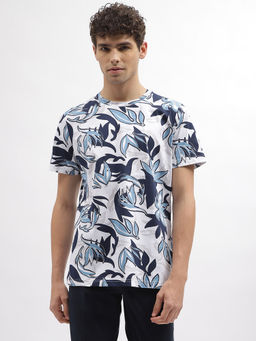 Antony Morato - Men Off White Printed Round Neck Short Sleeves T-Shirt