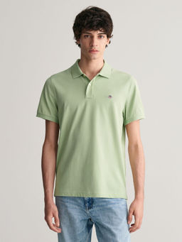 GANT - Men Green Solid Polo T-Shirt
