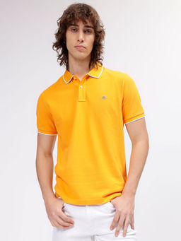 GANT - Men Yellow Solid Polo T-Shirt