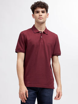 GANT - Men Red Solid Polo T-Shirt