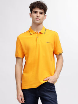 GANT - Men Yellow Solid Polo T-Shirt