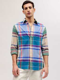 GANT - Men Checked Button-down Collar Full Sleeves Shirt