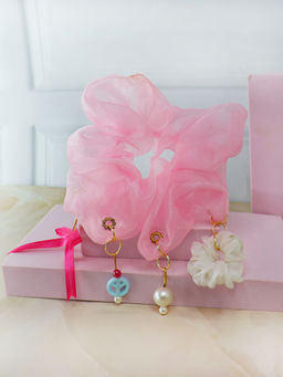 Soho Boho Studio - Pink Bae Charm Scrunchies