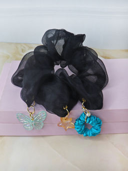 Soho Boho Studio - Black Shadow Charm Scrunchies