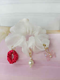 Soho Boho Studio - White Angel Charm Scrunchies