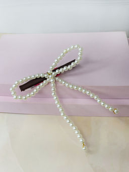 Soho Boho Studio - White Pearly Feminine Hair Clip