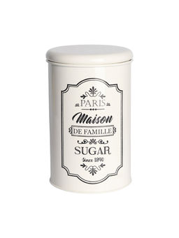 Voncasa - Metal Sugar Jar - Ivory & 900 Ml
