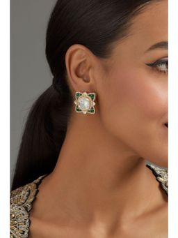 KARISA DESIGNS - Green Gaia Moissanite Earring