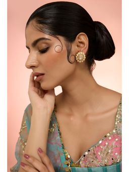 KARISA DESIGNS - White Phool Moissanite Earrings