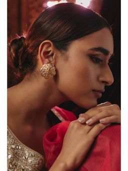 KARISA DESIGNS - White Nakash Silver with 22K Gold Finish Earring