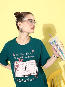 DILLINGER - Green Graphic Oversized T-Shirt