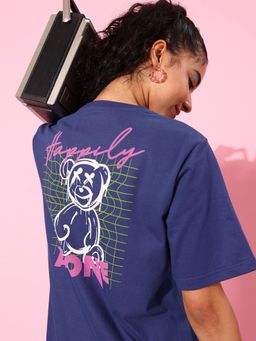 DILLINGER - Navy Graphic Oversized T-Shirt