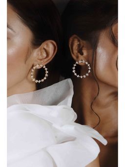 PRATA - Estro White Earrings