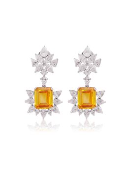 PRATA - Diana Temptation Yellow Danglers Earrings