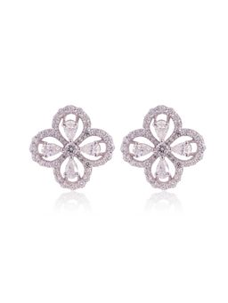 PRATA - Le Flora White Earrings