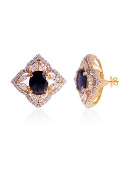 PRATA - Oasis Clover Blue Earrings