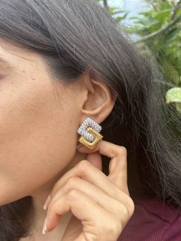 PRATA - Gloria Textured Multicolor Earrings