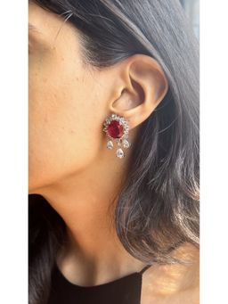PRATA - Ruby Rhapsody Red Earrings