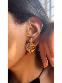 PRATA - Pluma Glitz White Earrings