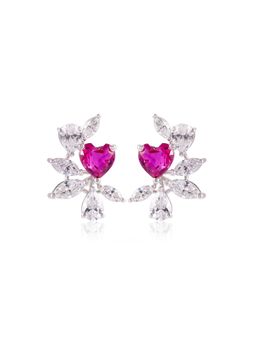 PRATA - Delisa Red Studs Earrings
