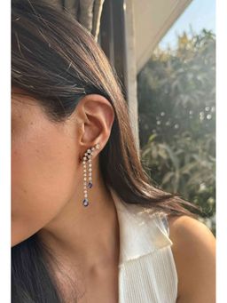 PRATA - Aeris Drop Blue Earrings