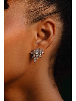 PRATA - Camellia Mixed-Cut Diamond White Studs Earrings