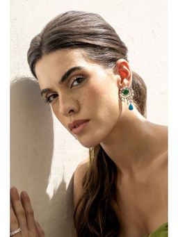 PRATA - Mirador Deco Green Earrings