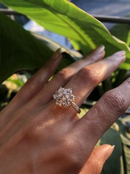 PRATA - Sunflower White Ring