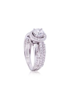 PRATA - Evika Solitaire White Ring