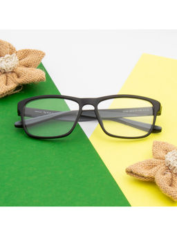 TED SMITH - Unisex Plastic Wayfarer Black Eyeglass Frame (55)