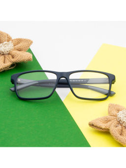 TED SMITH - Unisex Plastic Wayfarer Blue Eyeglass Frame (55)