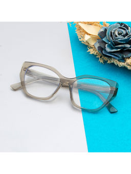 TED SMITH - Women Acetate Cat Eye Grey Eyeglass Frame (52)