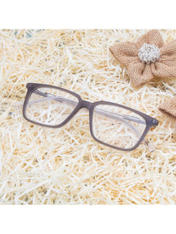 TED SMITH - Unisex Acetate Square Grey Eyeglass Frame (54)