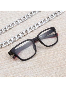 TED SMITH - Unisex Plastic Wayfarer Black Eyeglass Frame (51)