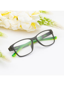 TED SMITH - Unisex Plastic Wayfarer Black Eyeglass Frame (52)